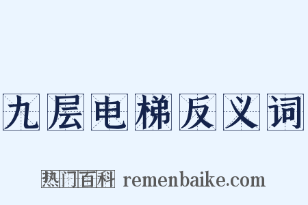 九层电梯反义词是什么意思的图片